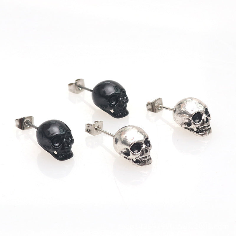 Personality Retro Skull Eardrops Earrings